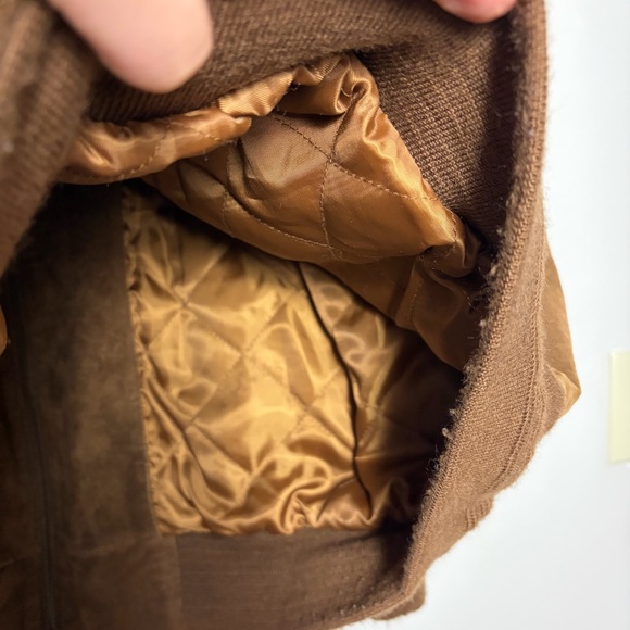 Croft and Barrow Leather Bomber Full Zip Brown Jacket Men's Large - Picture 11 of 11